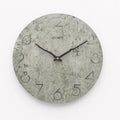 Grey contemporary wall clock with 40cm diameter circular face and European style design