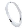 White handheld facial lifting device with red and blue light therapy LEDs