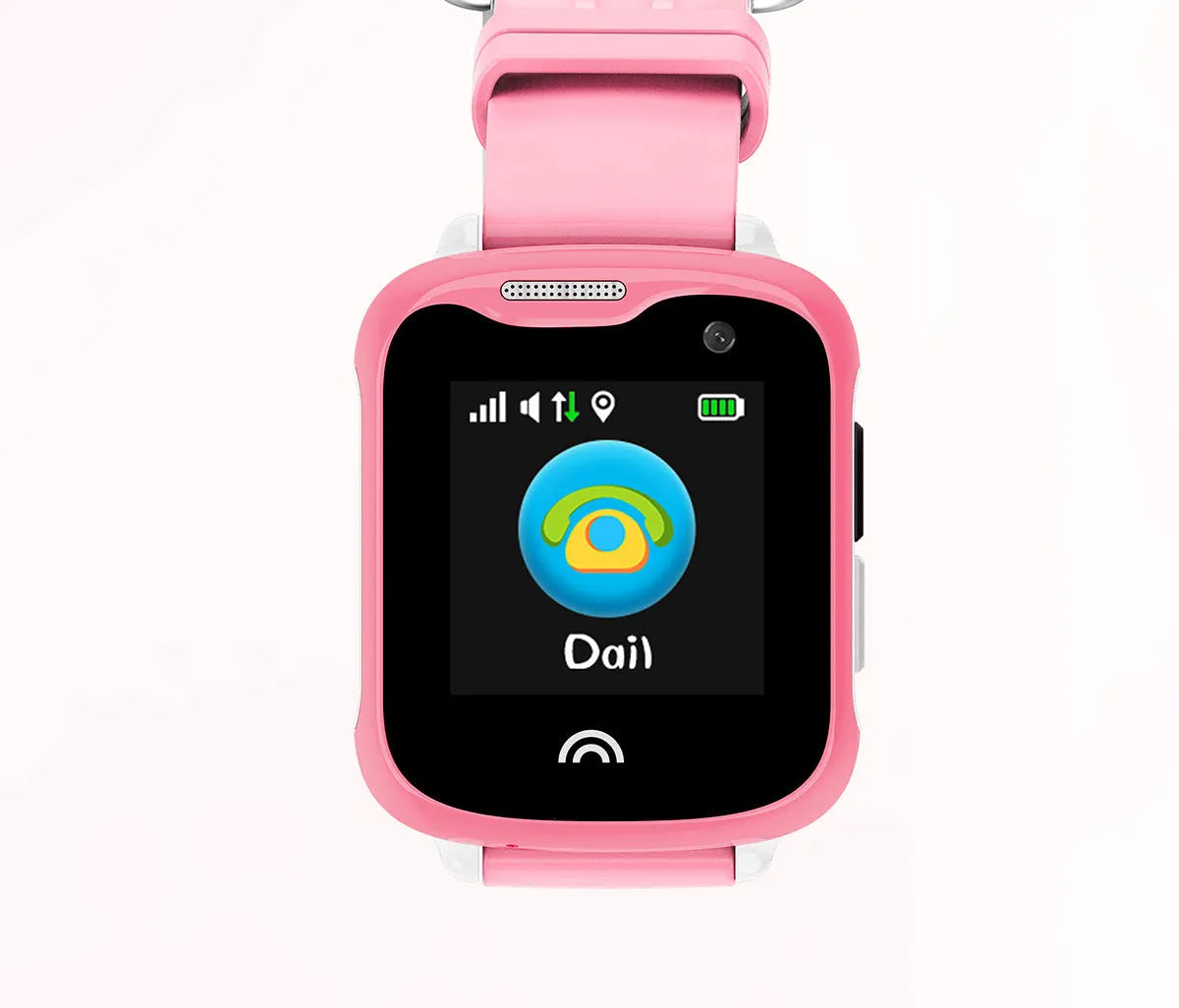 Children's waterproof smart phone watch with touch screen on silicone strap