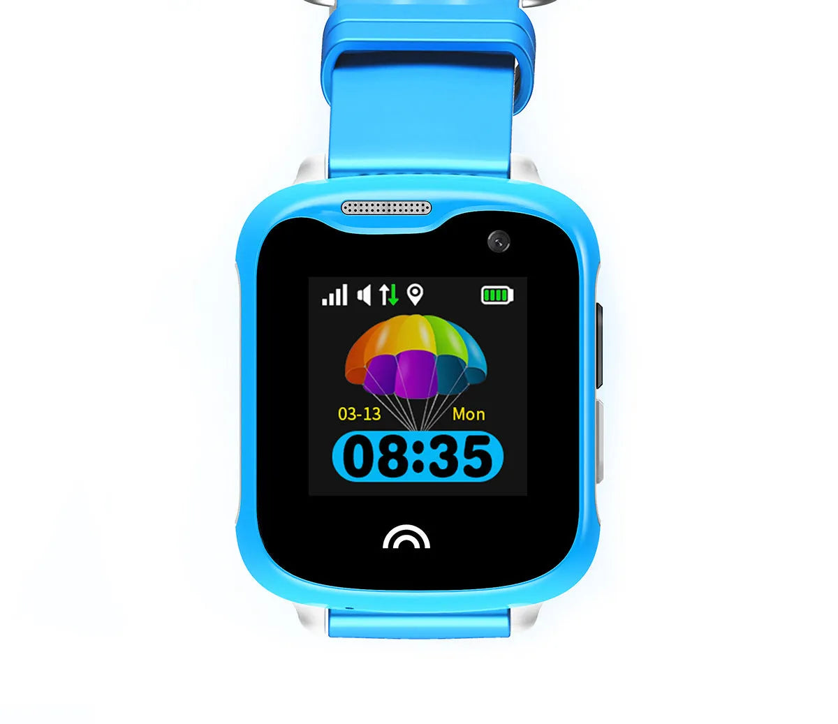 Children's waterproof smart phone watch with touch screen on silicone strap