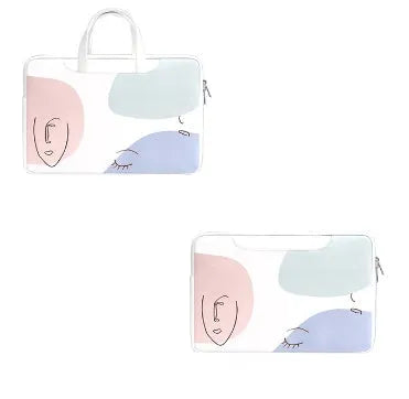 15.6 inch waterproof laptop bag in blue with shockproof design and soft handle