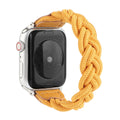 Braided single loop watch strap for Apple Watch in multiple colour options showing adjustable sizing