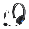 Black PS4 wired gaming headset with over-ear design and 3.5mm plug connector for PlayStation 4 consoles