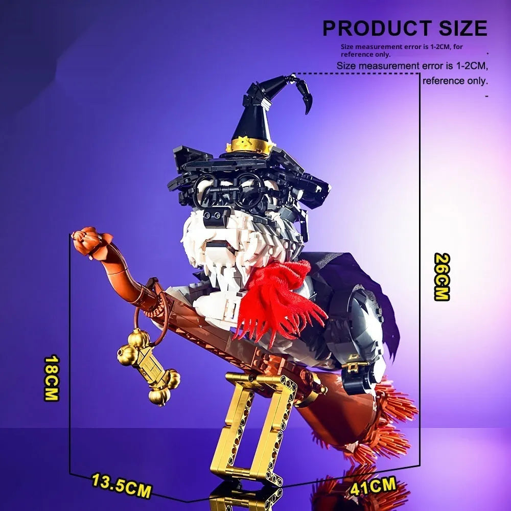 Magic Schnauzer plastic building blocks model in black, colour box packing, for ages 7 to 14