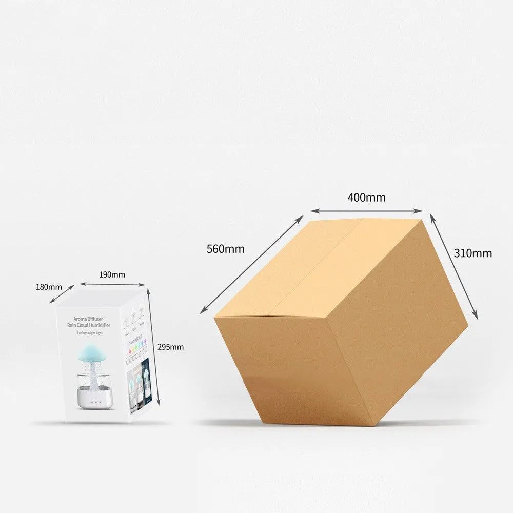 Ultrasonic atomizing humidifier with wood grain finish and seven colour light for household use up to 40 square metres