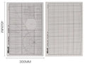 A3 self-healing cutting mat with centimetre grid lines in green, black or grey