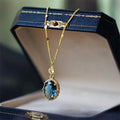 Geometric gold electroplated copper retro necklace on a 46 cm chain.
