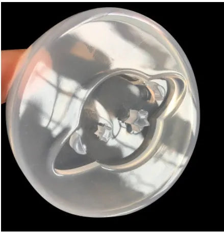 Circular planet silicone resin mould showing 6.5 cm diameter and full mirror surface pattern