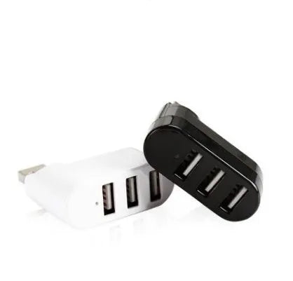 USB 2.0 splitter hub with multiple ports in black and white colour options
