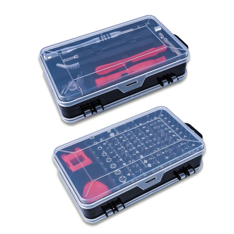 112-in-1 alloy steel screwdriver set in black case for mobile phone and electronics repair