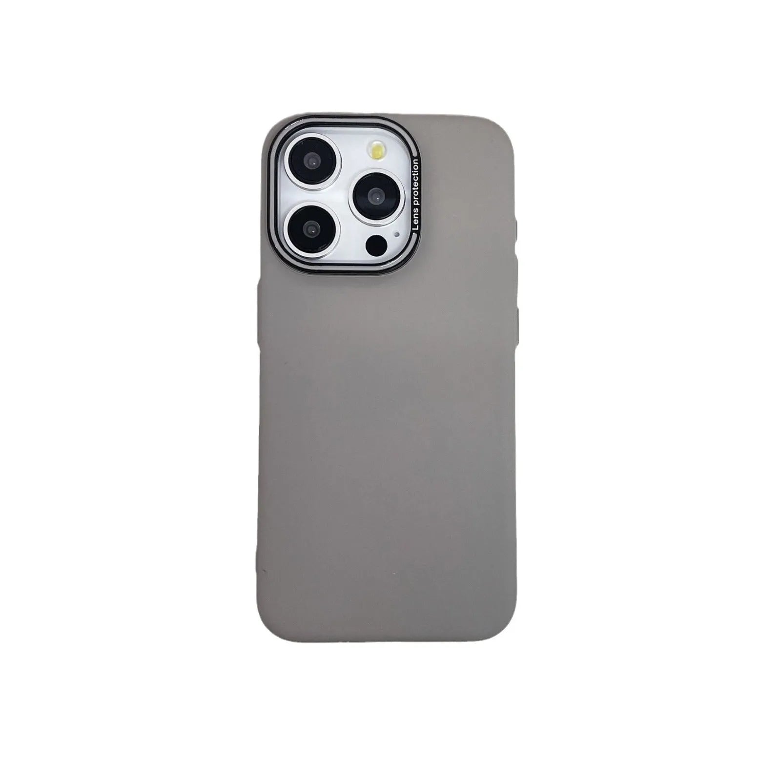 Frosted PC phone case for iPhone 14 Pro in titanium gray with crystal sand texture