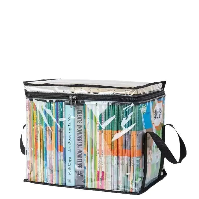 Large white or black foldable PVC buggy bag with transparent sides and a sealed cover.
