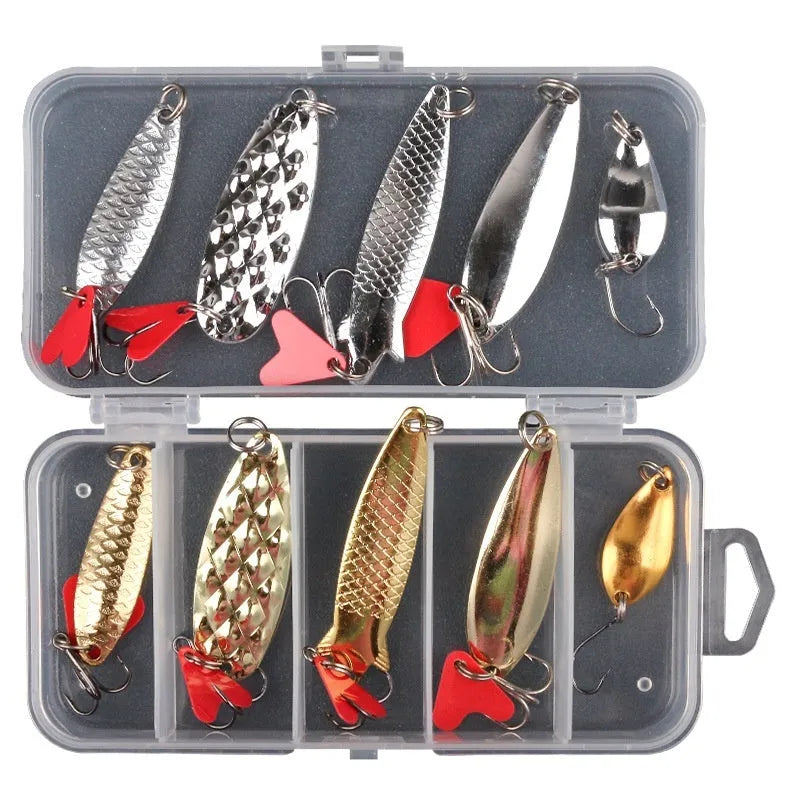 Pineapple sequin iron false fishing bait with metal sequins in gold and silver colours