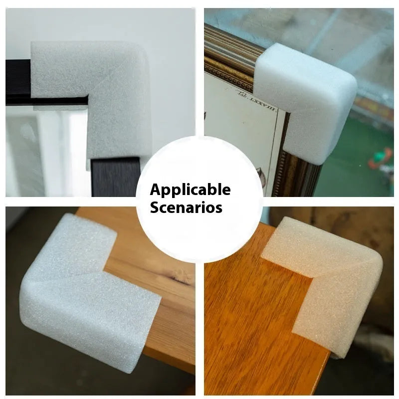 U10 style pearl cotton corner protectors with 10mm slot width for furniture edge protection