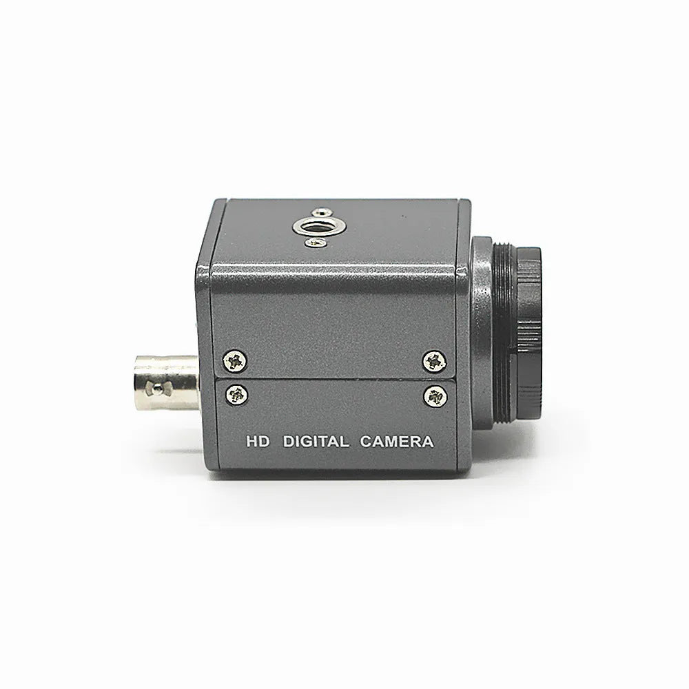 Hc-109 industrial gun camera with metal body and lens detail