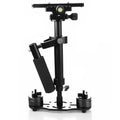Black S40 and S60 handheld camera stabilisers with adjustable height mechanism