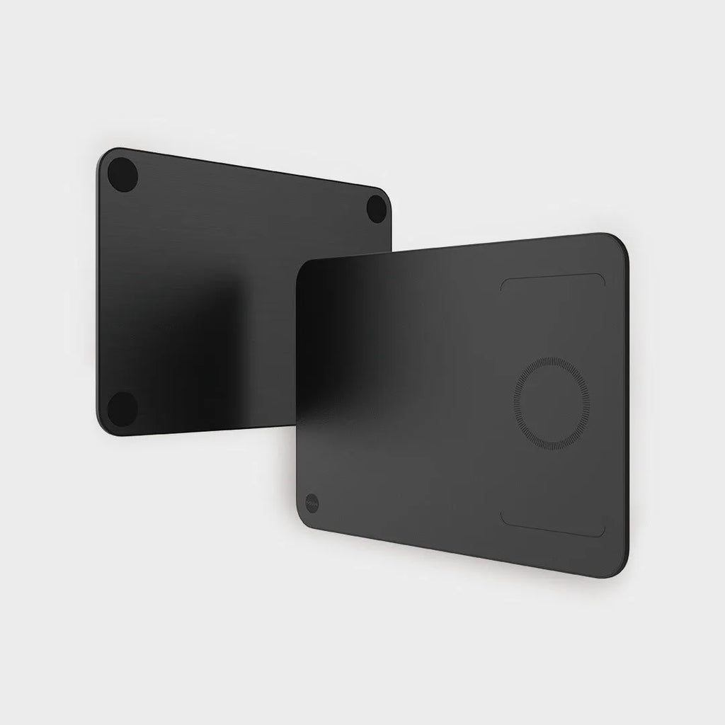 Mi Wu M07 black wireless charging mouse pad, one-sided, 300x210x5mm, ABS aluminium alloy PU leather silicone