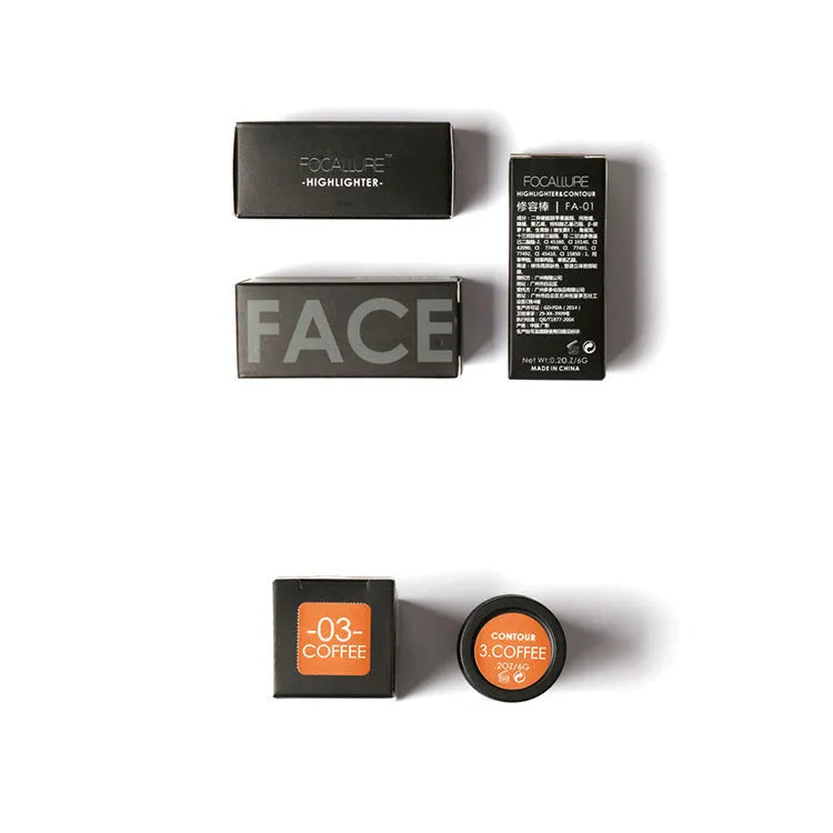 Face contour highlighter cream stick in a choice of four shades for cheekbone and brow bone definition