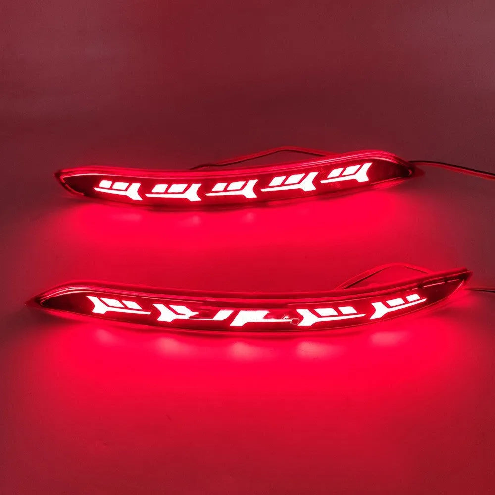 Volkswagen Sagitar rear bumper LED light with animated water flow brake light pattern.