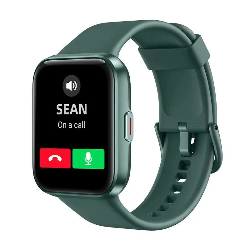 Smart watch with Bluetooth calling function showing heart rate monitoring on IPS touch screen display