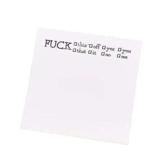 Square sticky notes, 75mm size, with adhesive backing and assorted cover designs.