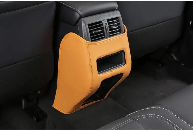 Three leather anti-kick pads for 2023 Outlander seat protection in black, grey or brown colour options