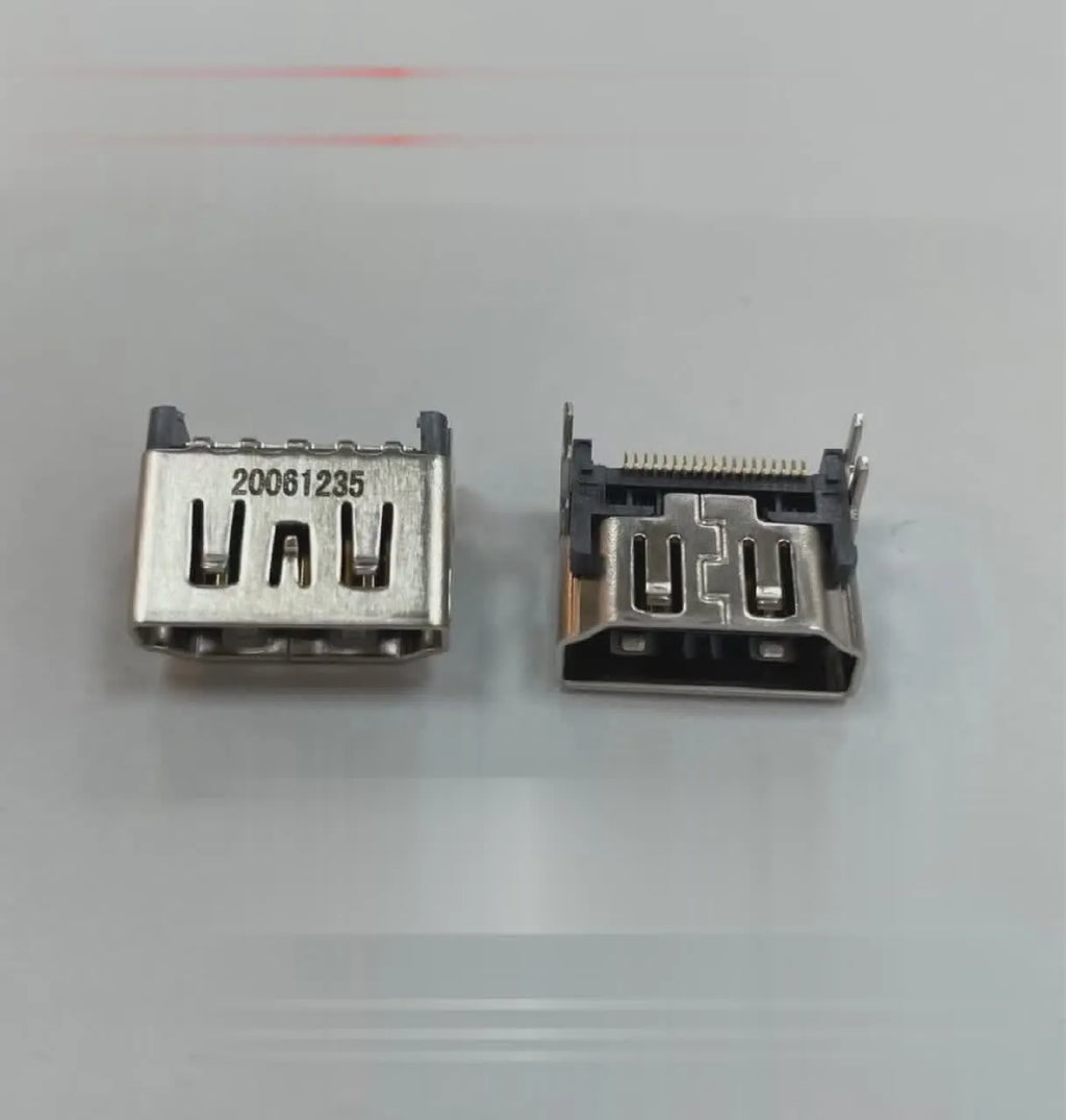 Silver HDMI host interface socket for game machine accessories with metal construction