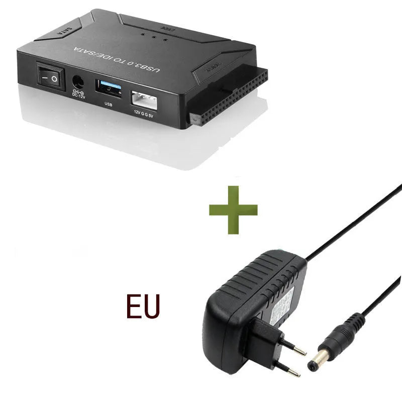 USB to IDE multifunctional converter adapter with power supply and cables for desktop hard drives