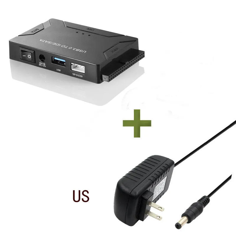 USB to IDE multifunctional converter adapter with power supply and cables for desktop hard drives