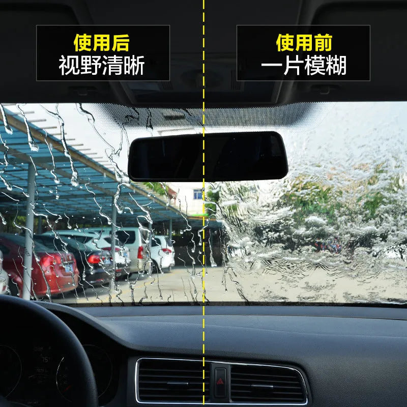 70ml bottle of transparent car glass rain repellent for windscreen water removal