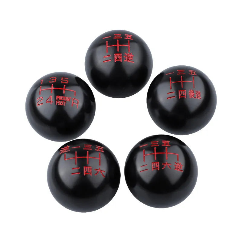 Aluminium alloy round car gear shift head for manual transmission replacement in various colour styles