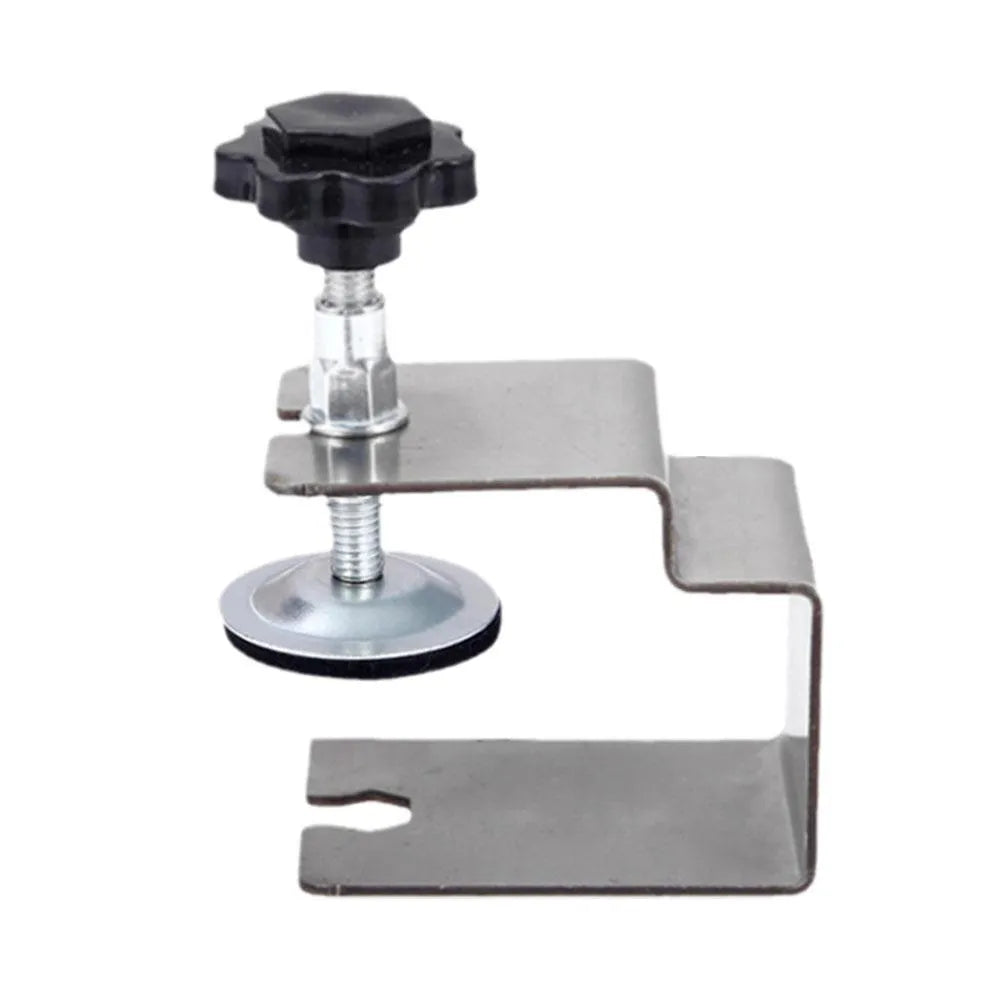 Drawer panel fixing clip set showing dual-use, three-use and U-clip designs for wood cabinet assembly