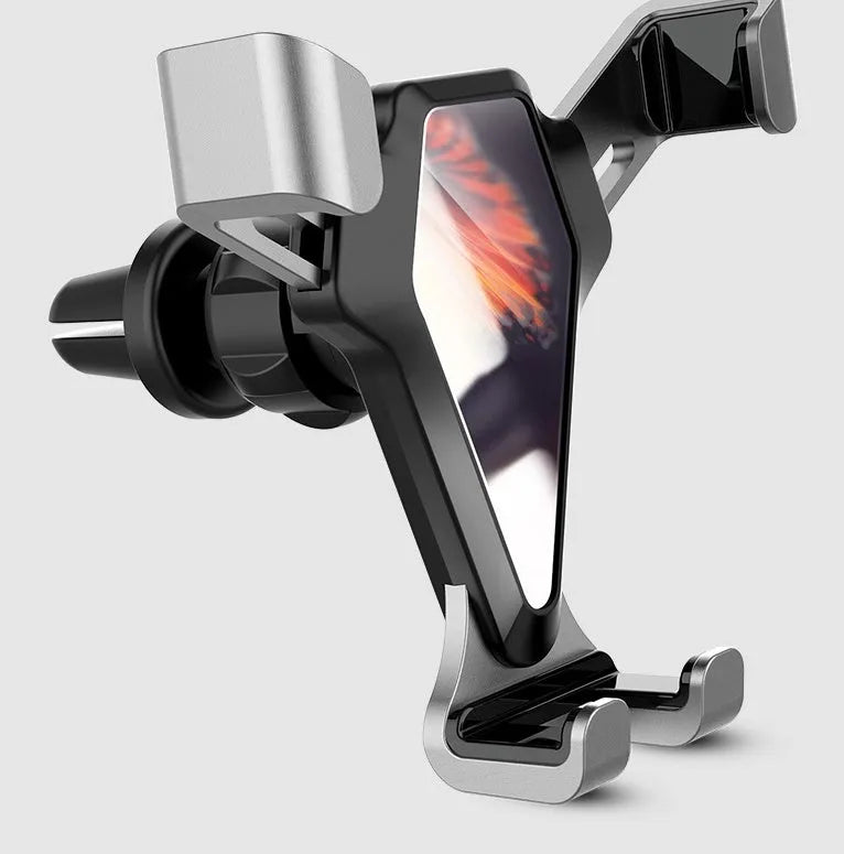 Elegant Black universal car air vent phone mount for 66mm to 84mm wide smartphones