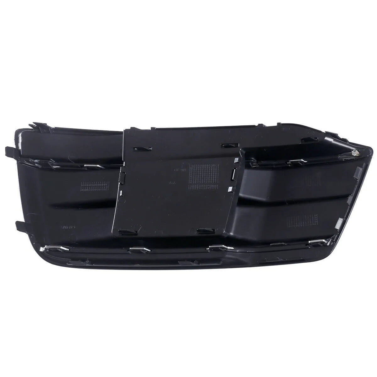 Audi Q5 front bumper lower grille and fog light frame pair in matte black ABS plastic