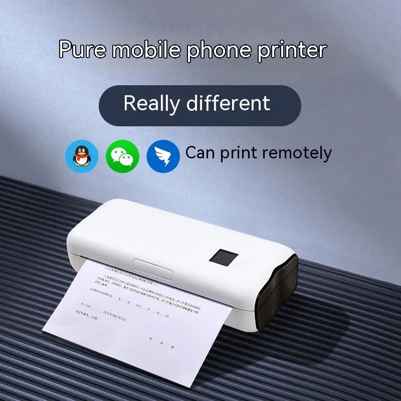 Compact thermal printer with Ethernet interface, plastic metal construction, 275x110x60mm size for home office use
