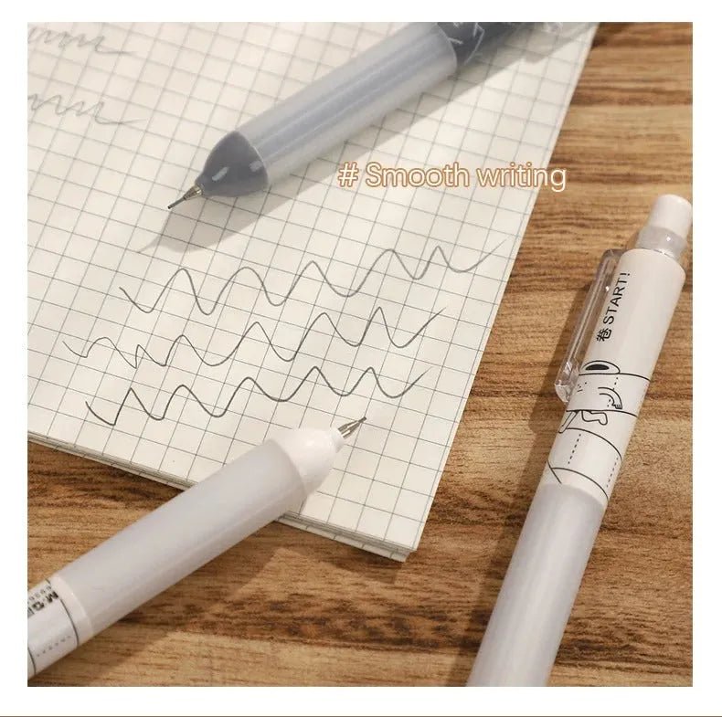0.5mm mechanical pencil with cloud grip in black and white minimalist design