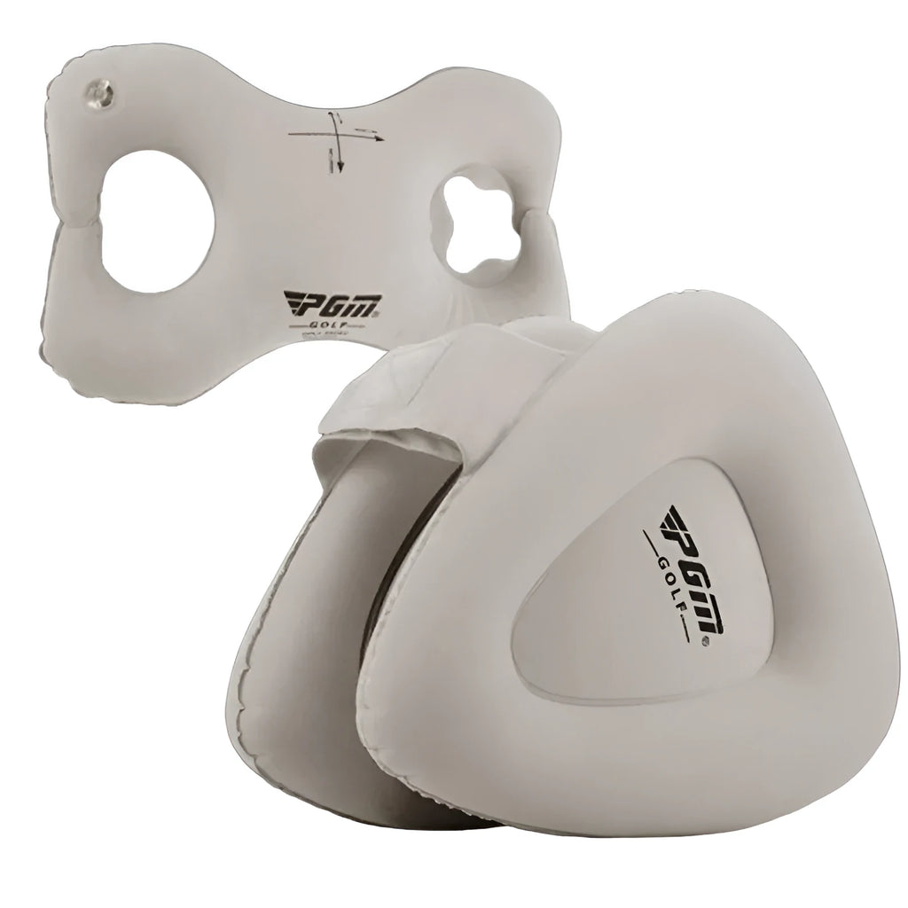 Golf swing corrector with PVC fluffy surface, retractable air nozzle, and two style options