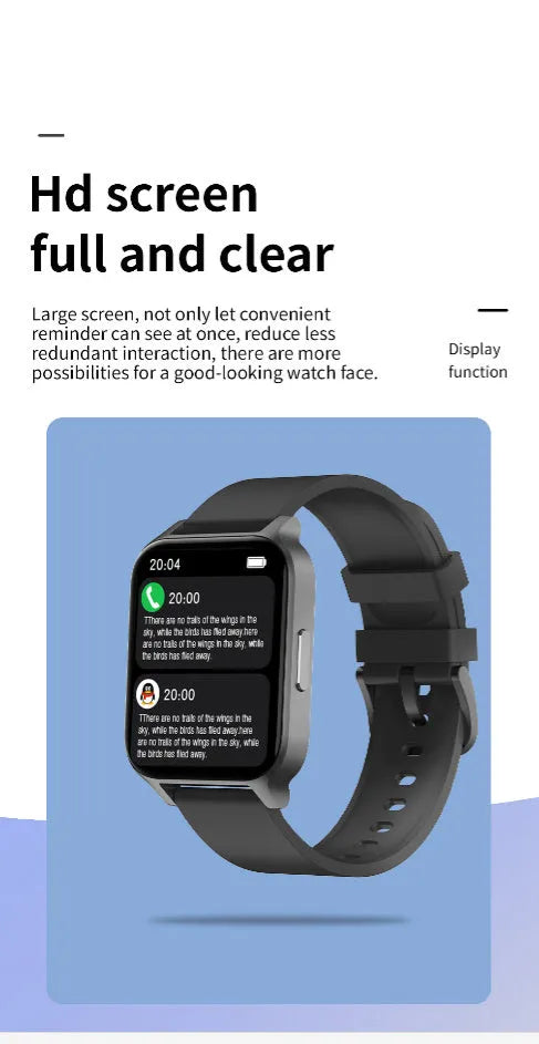 Smart colour screen health detection watch with TFT touch display in black or rose gold with mesh or tape strap options