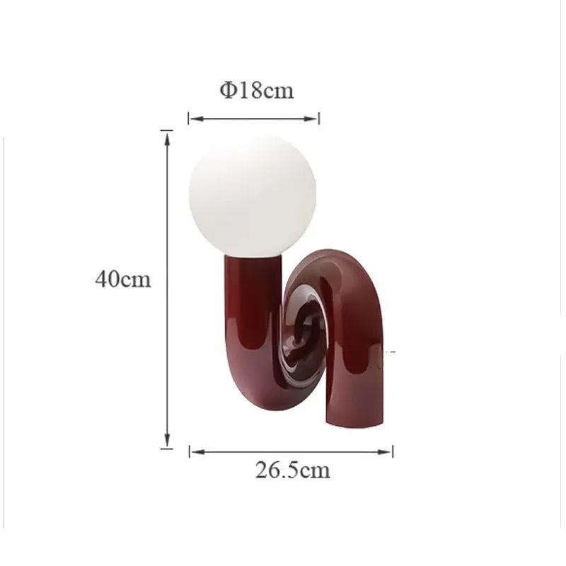 Modern Nordic style resin bedside lamp in pink with international plug adapter options