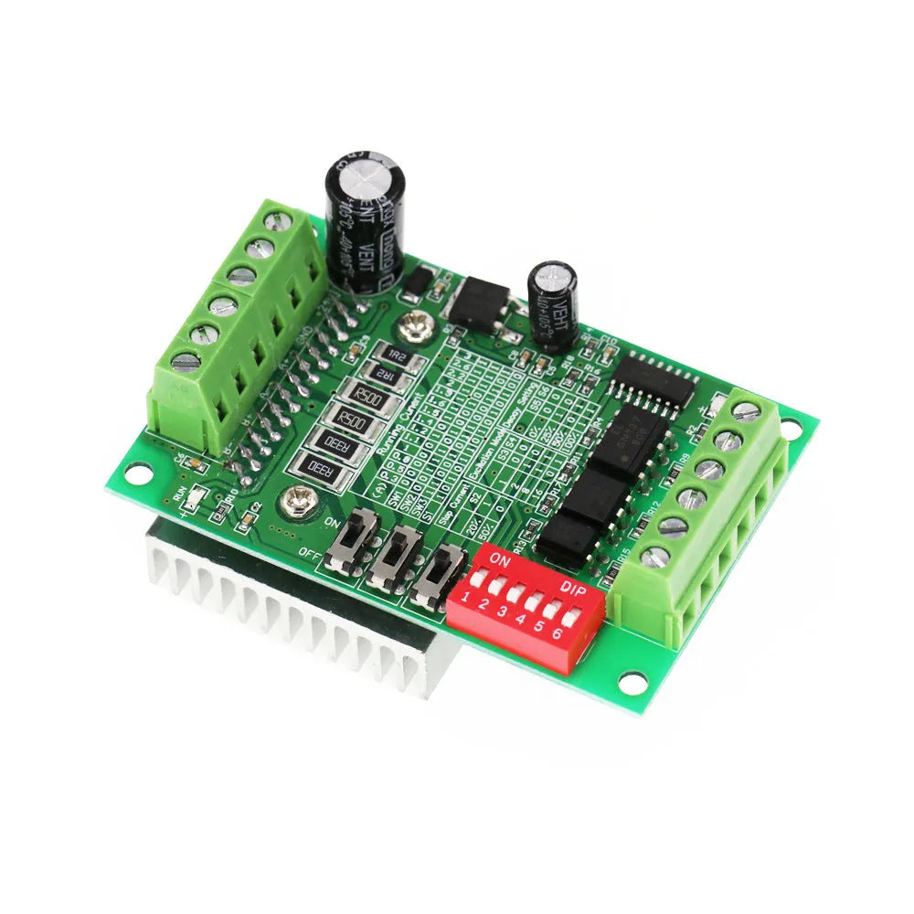 TB6560 stepper motor driver board with aluminium heat sink.