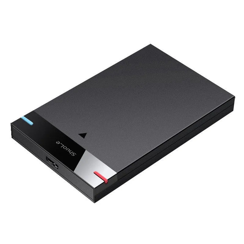Black USB 3.0 external hard disk box for 2.5-inch SATA drives with PC ABS case