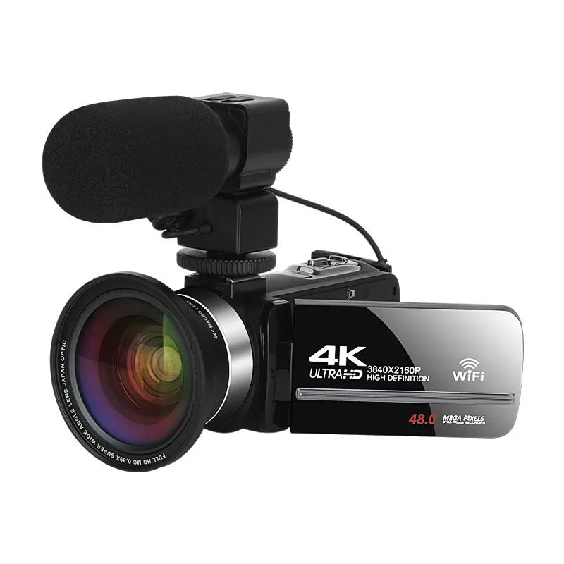Z124K Black WIFI digital HD night vision camera with 3-inch LCD screen.