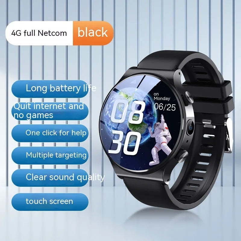 Fashion Personality Smart Watch showing 1.28 inch display on wrist with black or white colour options