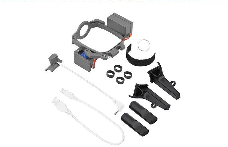 DJI Mavic 2 airdrop thrower in grey ABS with bottom tripod and release mechanism