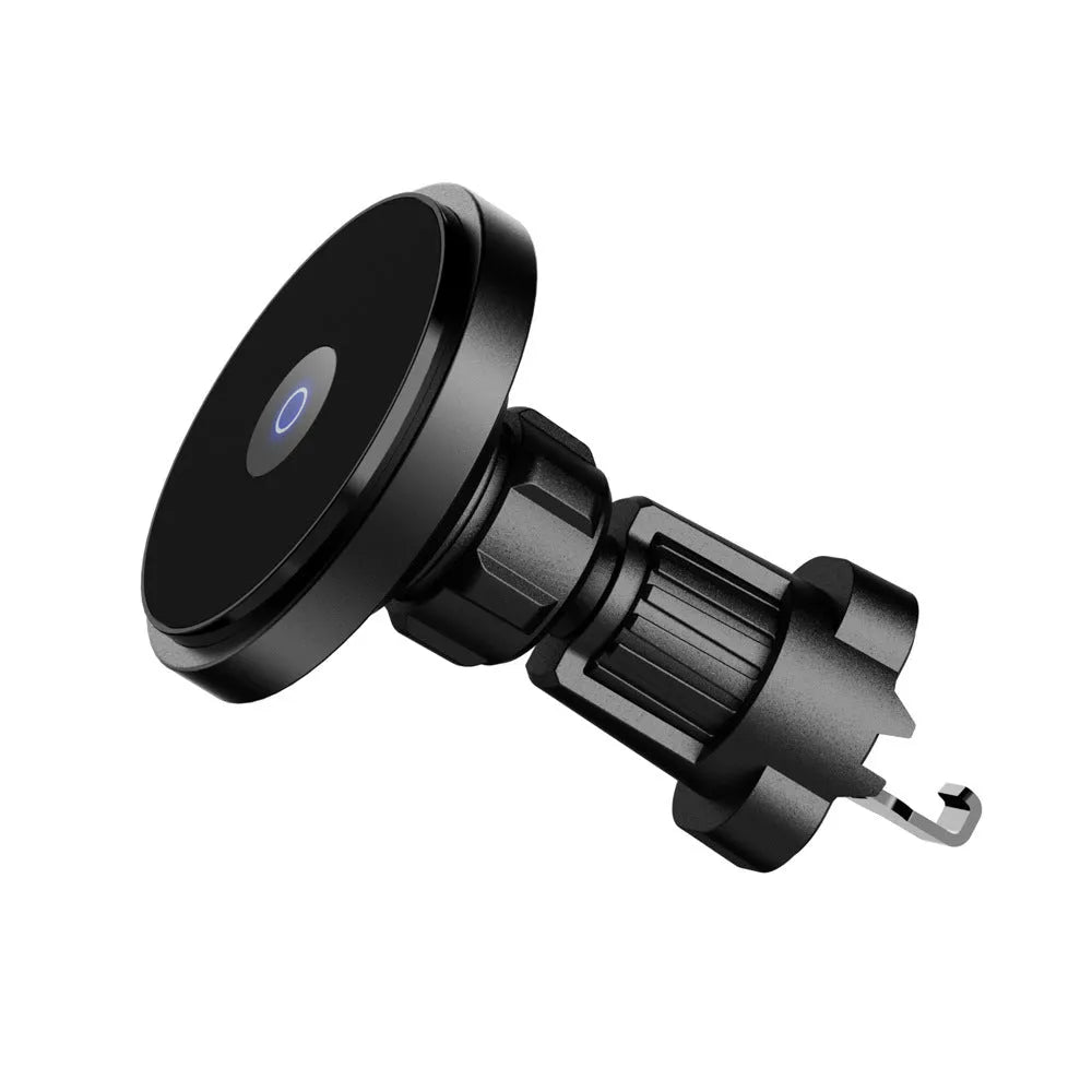Metal car vent wireless charging bracket for smartphones with 15W fast charging