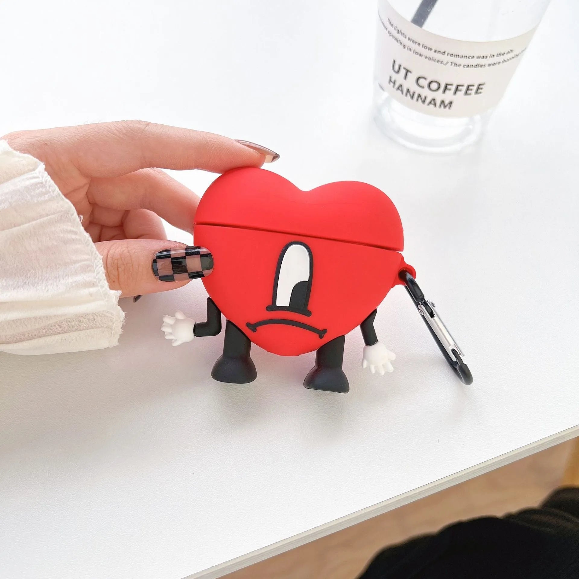 Cute silicone love earphone sleeve cartoon love feet design for AirPods case