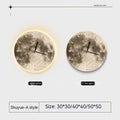 Wall clock with optional LED light in 30cm, 40cm or 50cm diameter for living room or bedroom