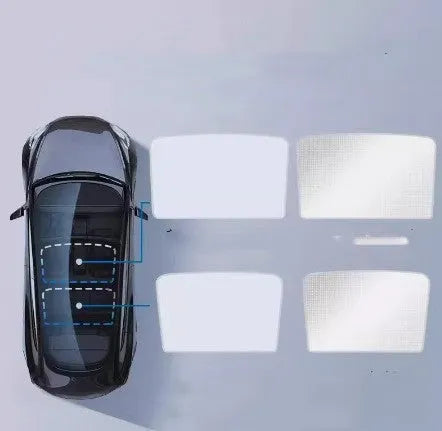 Ice crystal pattern vehicle skylight sun visor with silver tape construction for thermal insulation