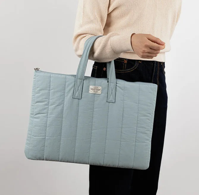 Fashion personalised unisex laptop briefcase in four colours with size options for 11, 14, and 15.6 inch laptops.
