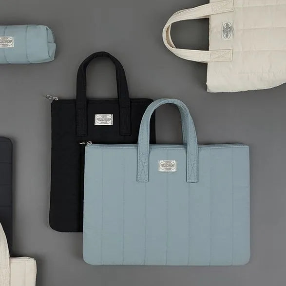 Fashion personalised unisex laptop briefcase in four colours with size options for 11, 14, and 15.6 inch laptops.